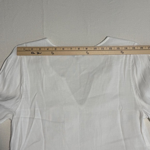 Tommy Bahama Women St. Lucia Linen Blend Dress White Eyelet Resortwear Boho - Picture 7 of 11